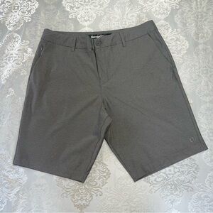 Hang Ten Mens Everyday Shorts Quick Dry 10” Inseam Grey Size 34